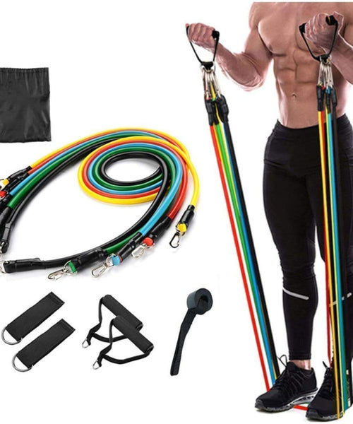 11-in-1 resistance bands set for workout, fitness bands with handles and accessories, IndianChic