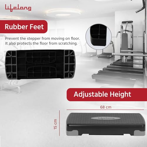 Lifelong Polypropylene Exercise Fitness Stepper for Exercise Aerobics Stepper | Max Weight 200kg