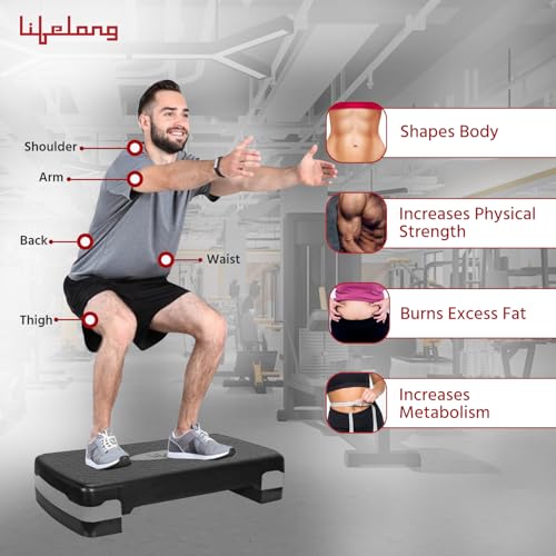 Lifelong Polypropylene Exercise Fitness Stepper for Exercise Aerobics Stepper | Max Weight 200kg
