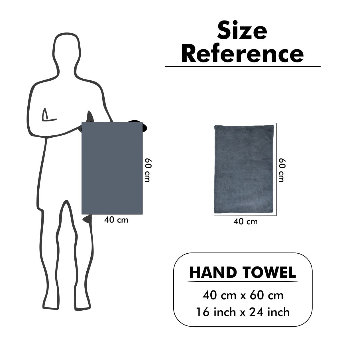 Yellow Weaves Super Soft Microfiber Hand Towels, Gym & Workout Towels 400 GSM, Multicolour 8, Set of 4