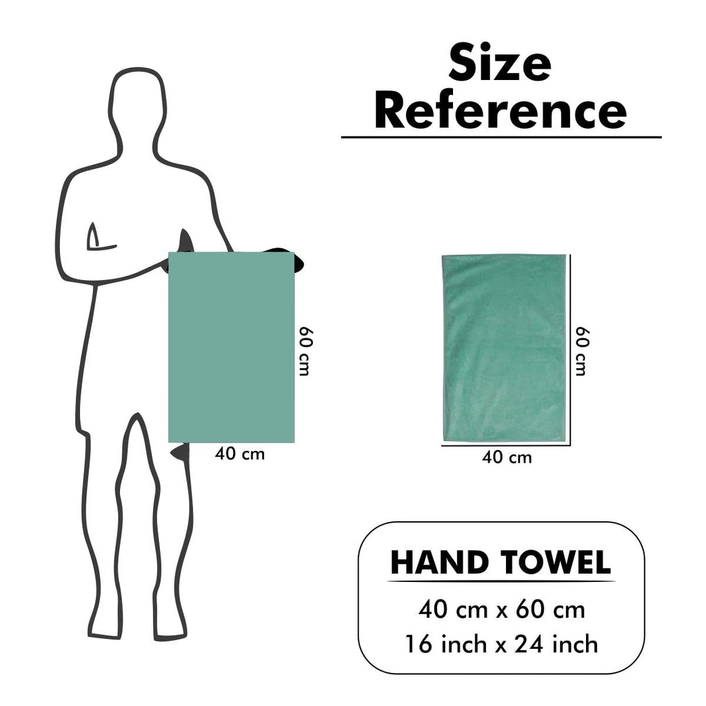 Yellow Weaves Super Soft Microfiber Hand Towels, Gym & Workout Towels 400 GSM, Multicolour 8, Set of 4