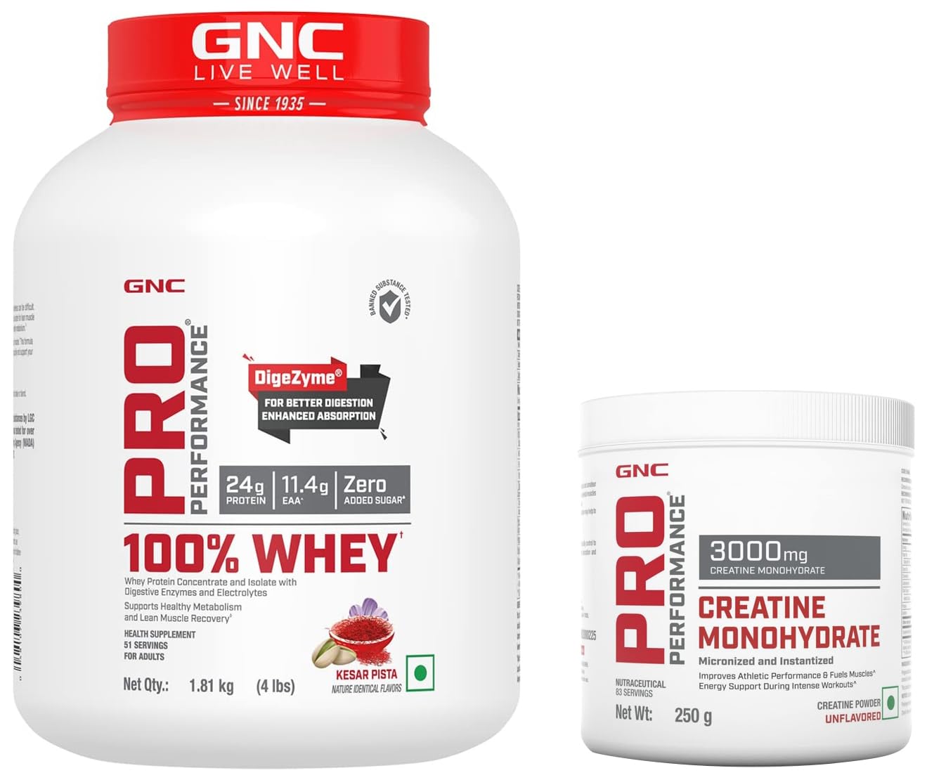 GNC Pro Performance 100% Whey Protein | 2 lbs | Muscle Growth | Muscle Recovery | DigeZyme® For Easy Digestion | Informed Choice Certified | 24g Protein | 5.5g BCAA | Chocolate Fudge | 907 gm