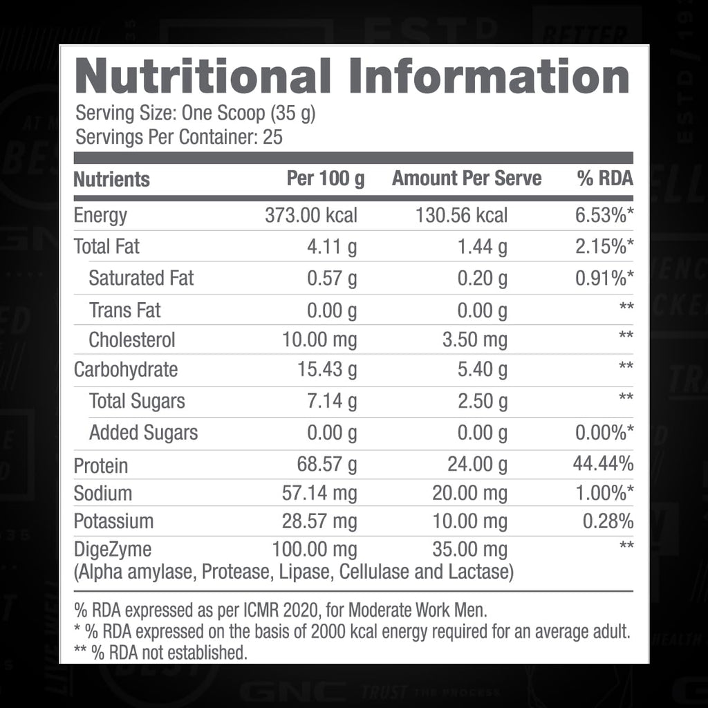 GNC Pro Performance 100% Whey Protein | 2 lbs | Muscle Growth | Muscle Recovery | DigeZyme® For Easy Digestion | Informed Choice Certified | 24g Protein | 5.5g BCAA | Chocolate Fudge | 907 gm