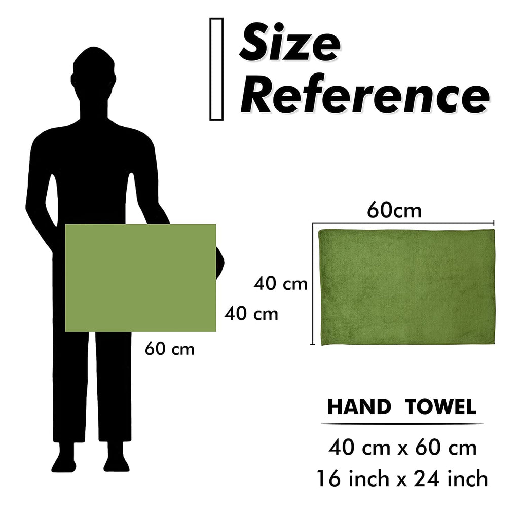 Yellow Weaves Super Soft Microfiber Hand Towels, Gym & Workout Towels 400 GSM, Multicolour 8, Set of 4