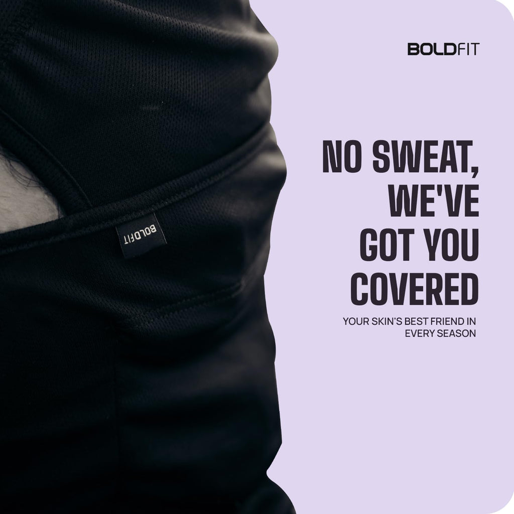 Boldfit face mask for Bikers Full face mask for Bikers Helmet Head Cover Balaclava for Men Bike Riding & Biker Head Cover for Helmet for Men Balaclava for Adult Black Masks for Bike Riding - Black