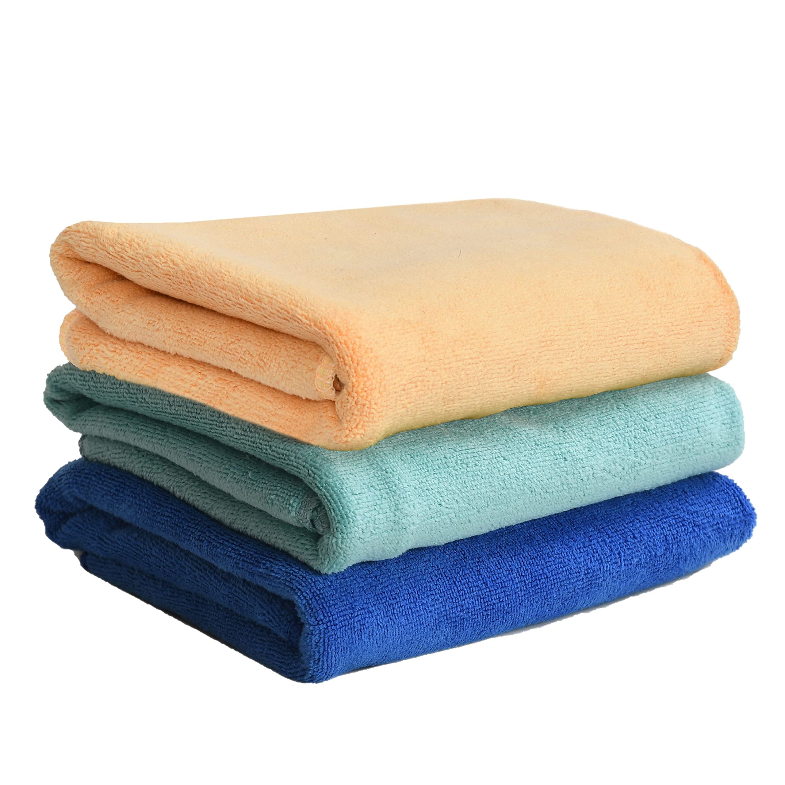 Yellow Weaves Super Soft Microfiber Hand Towels, Gym & Workout Towels 400 GSM, Multicolour 8, Set of 4
