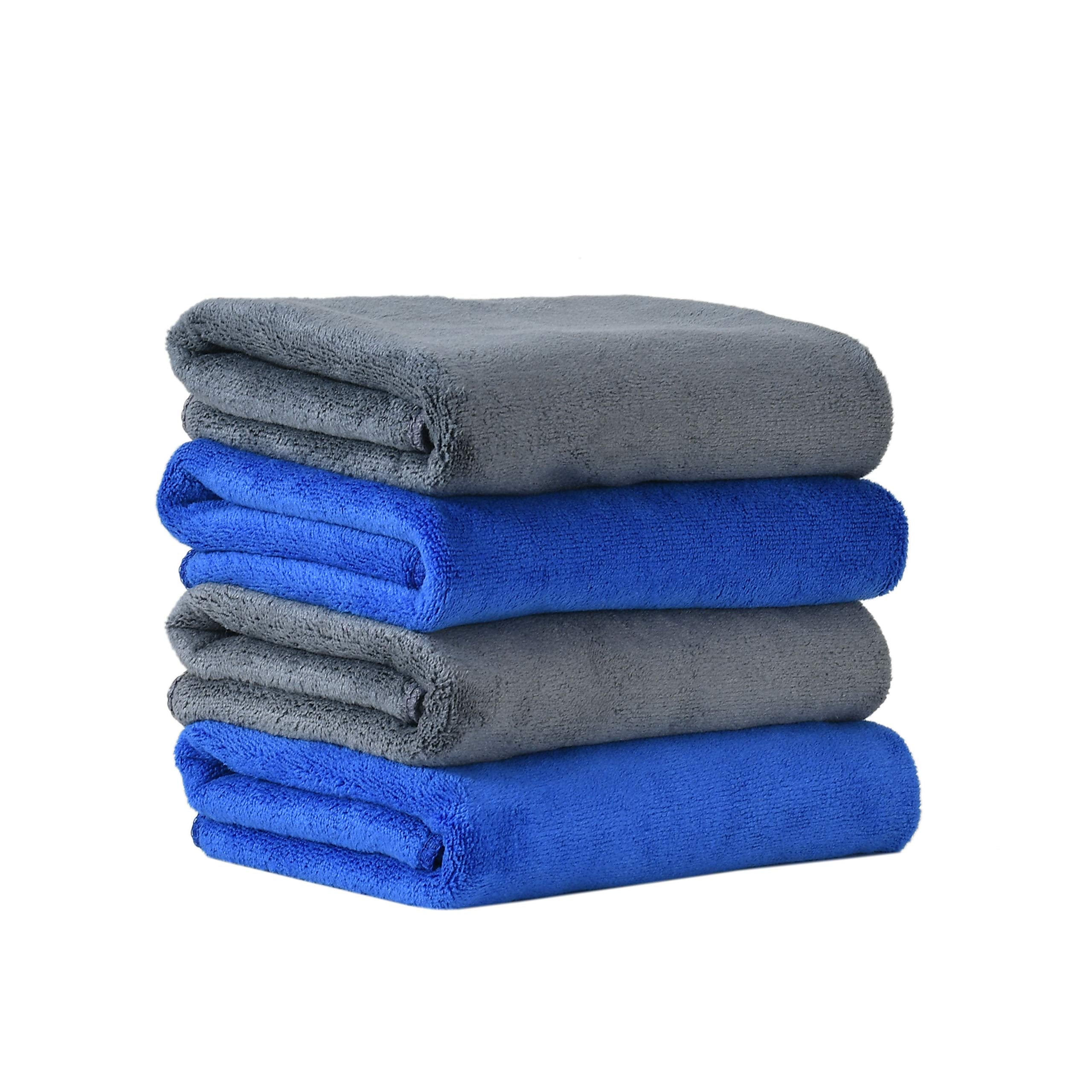 Yellow Weaves Super Soft Microfiber Hand Towels, Gym & Workout Towels 400 GSM, Multicolour 8, Set of 4