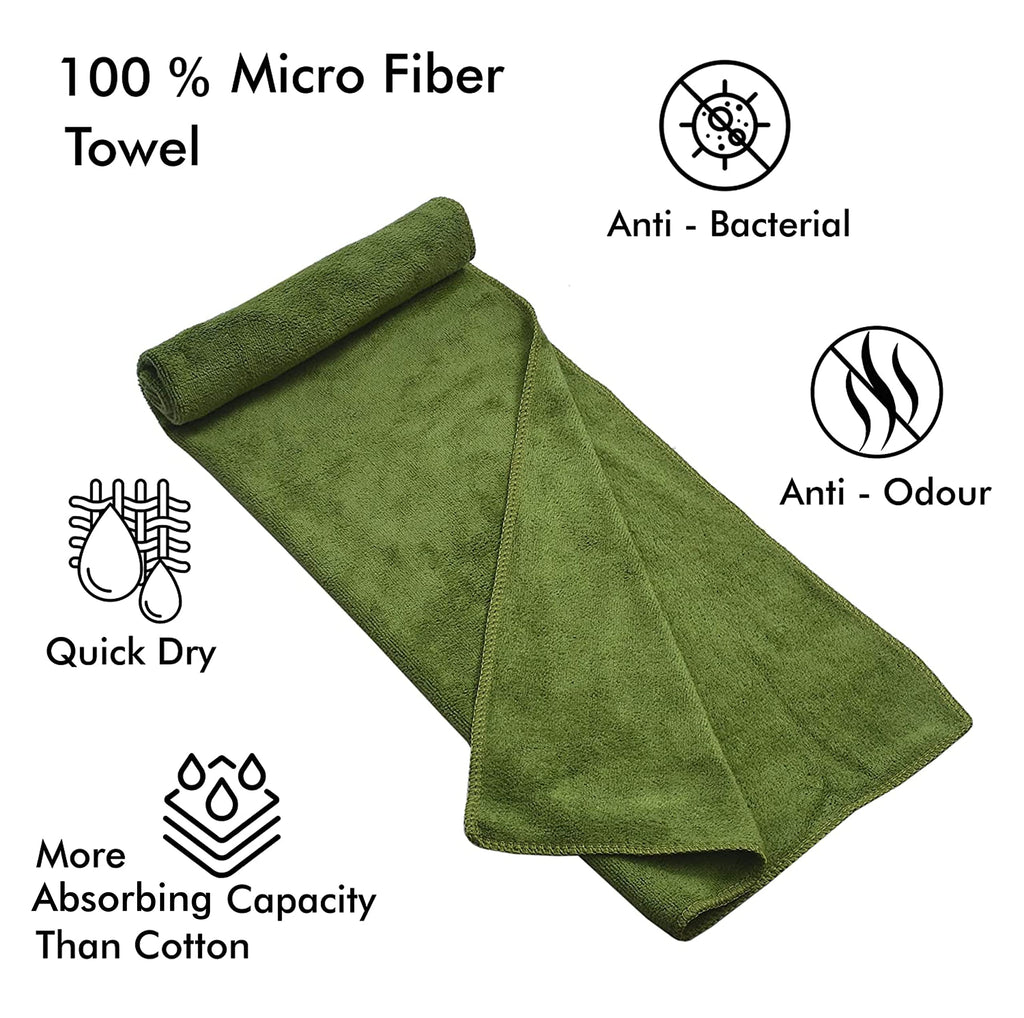 Yellow Weaves Super Soft Microfiber Hand Towels, Gym & Workout Towels 400 GSM, Multicolour 8, Set of 4