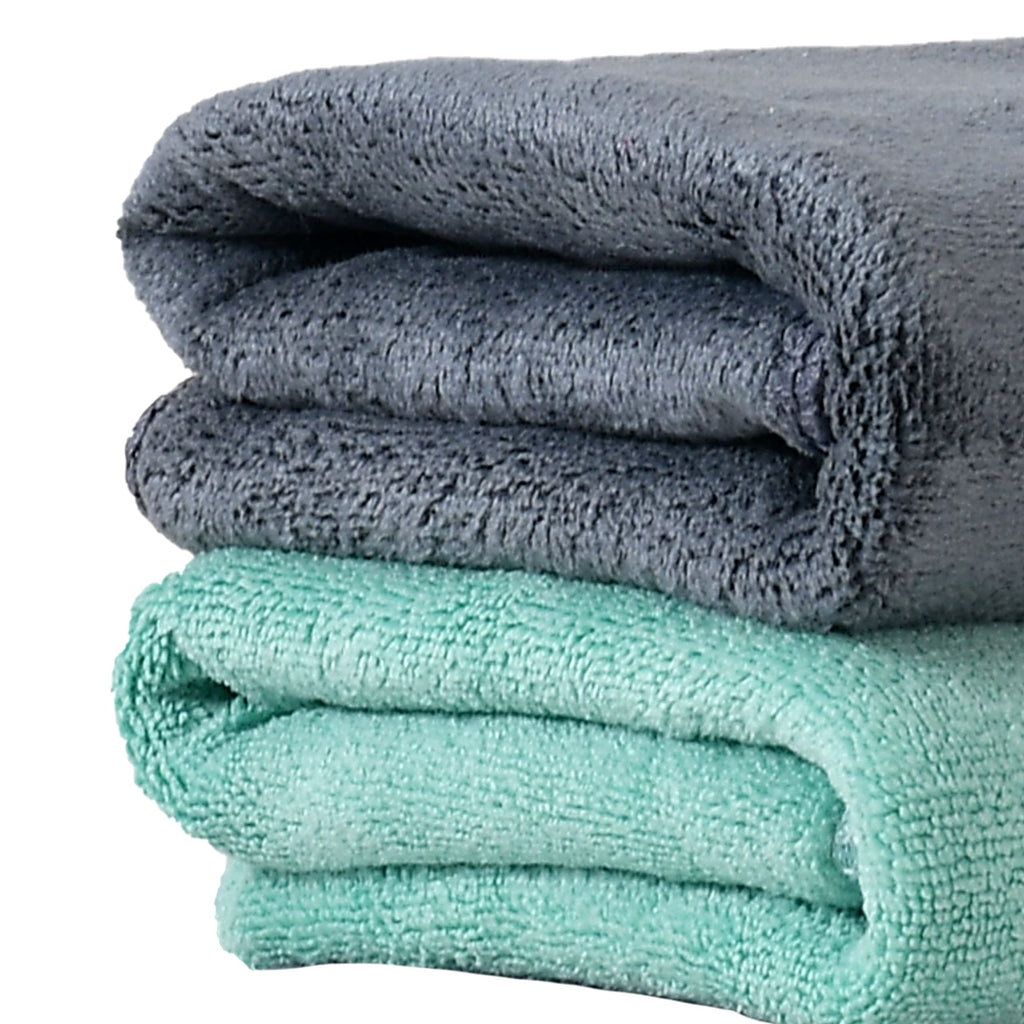 Yellow Weaves Super Soft Microfiber Hand Towels, Gym & Workout Towels 400 GSM, Multicolour 8, Set of 4