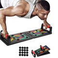 Man using a push-up board with colored guides for home fitness, IndianChic ecommerce product