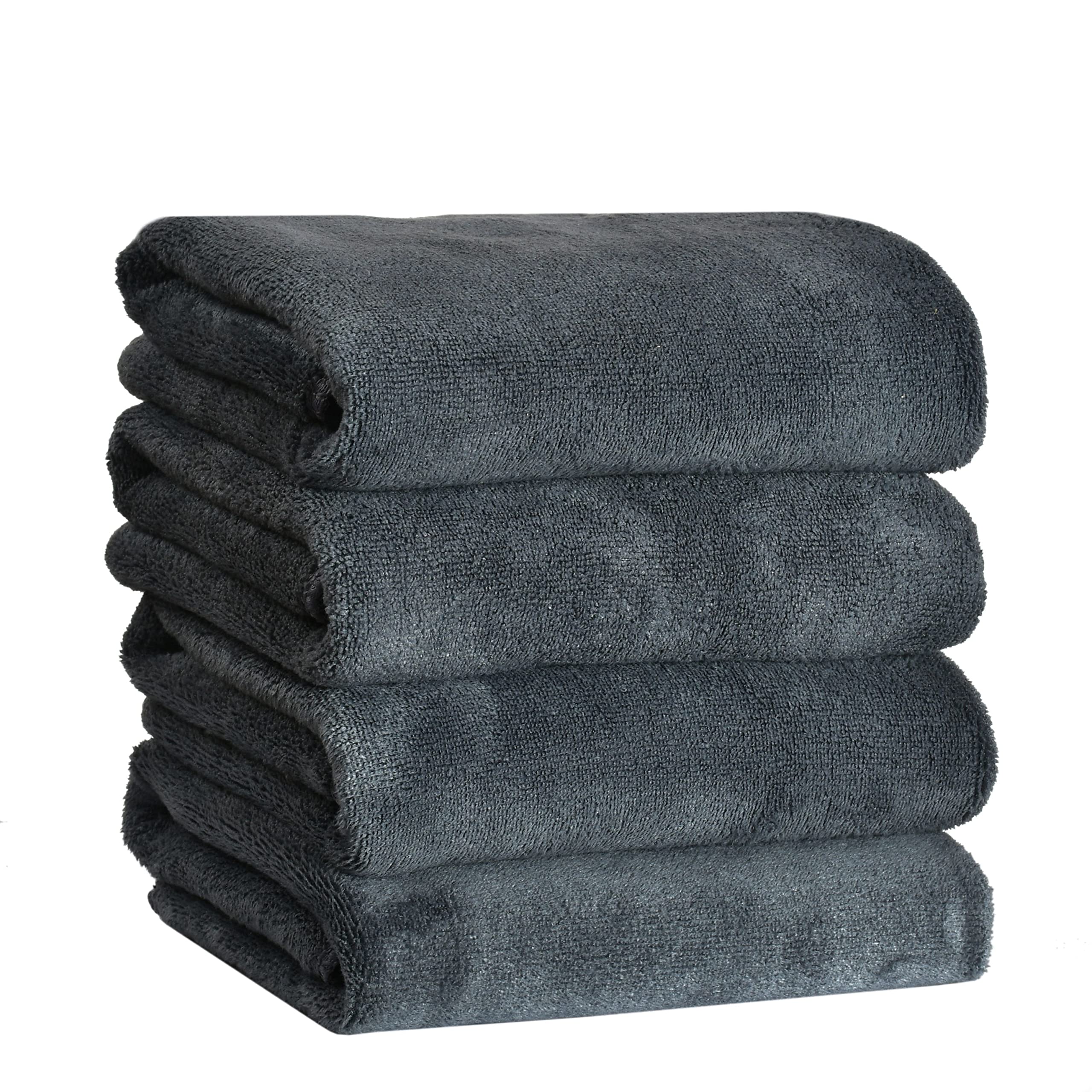 Yellow Weaves Super Soft Microfiber Hand Towels, Gym & Workout Towels 400 GSM, Multicolour 8, Set of 4