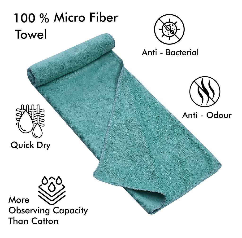 Yellow Weaves Super Soft Microfiber Hand Towels, Gym & Workout Towels 400 GSM, Multicolour 8, Set of 4