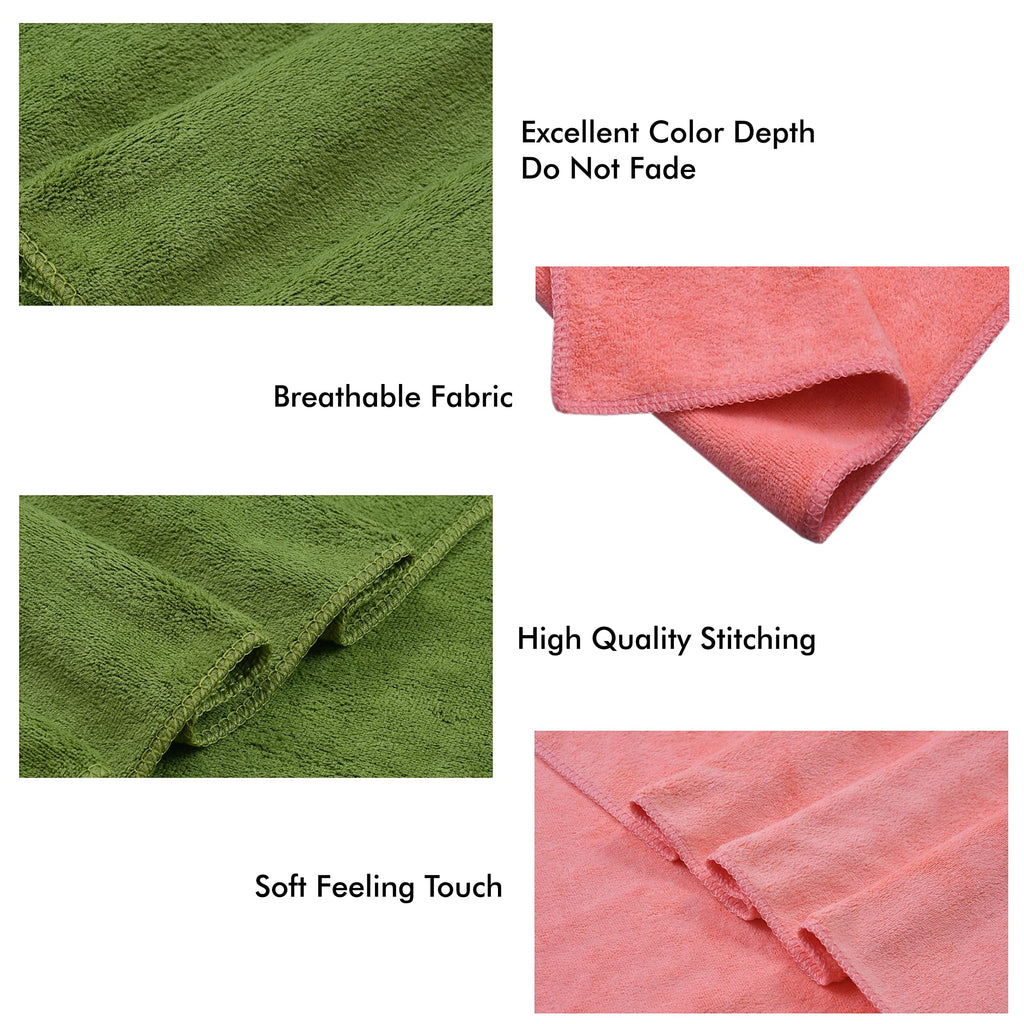 Yellow Weaves Super Soft Microfiber Hand Towels, Gym & Workout Towels 400 GSM, Multicolour 8, Set of 4