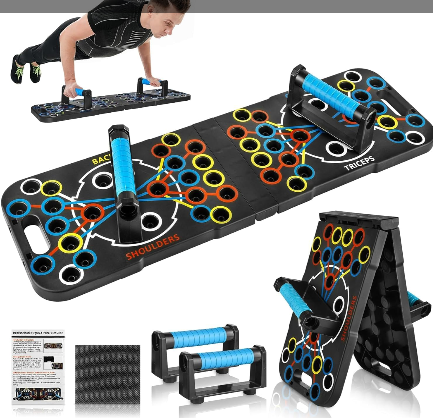 Multifunction push up board with handles for upper body workout, IndianChic fitness equipment