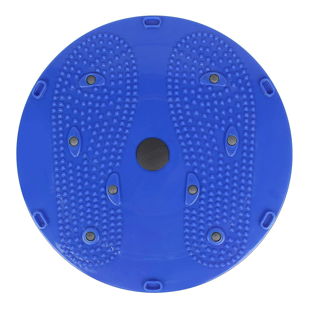 Blue tummy twister abdominal abs exerciser disc with textured foot grips, IndianChic